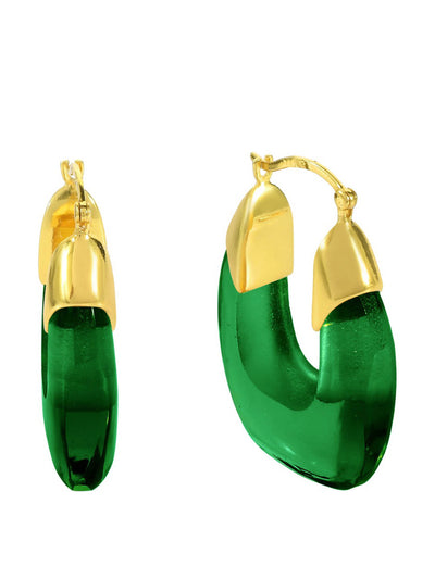 Shyla Jewellery Emerald Rafelli earrings at Collagerie