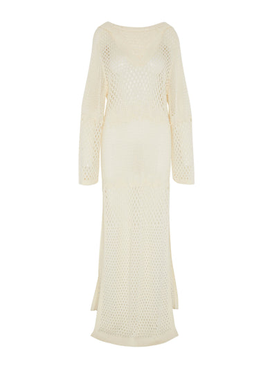 Evarae Soft creme Ahlya knitted dress at Collagerie