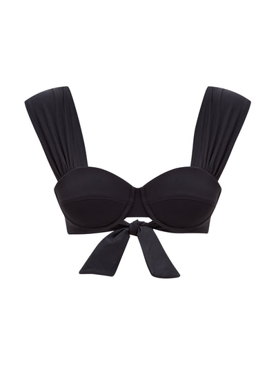 Evarae Audrey bikini top in black at Collagerie