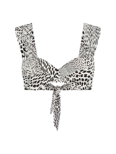 Evarae Snow leopard Audrey bikini top at Collagerie