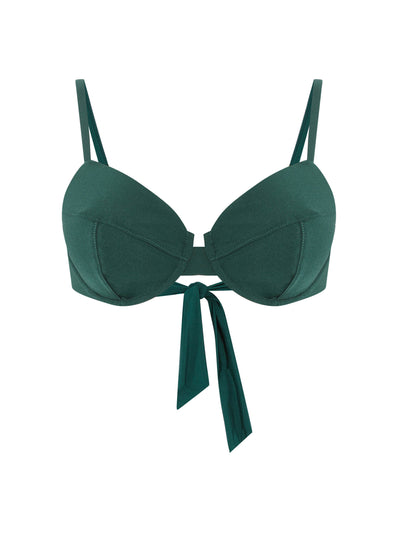 Evarae Forest green Pippa bikini top at Collagerie