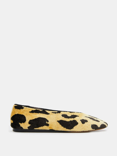 Le Monde Beryl Leopard print Bevilacqua velvet regency slippers at Collagerie