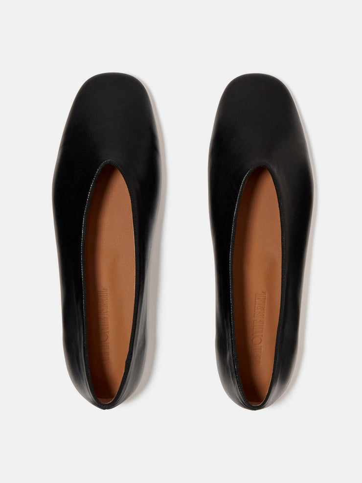 Black leather regency slipper