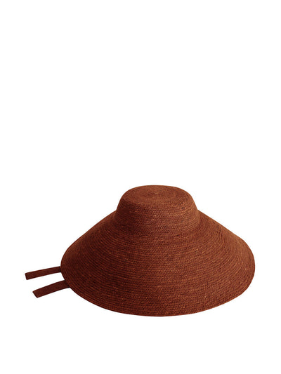 BrunnaCo Reign jute hat in burnt sienna at Collagerie