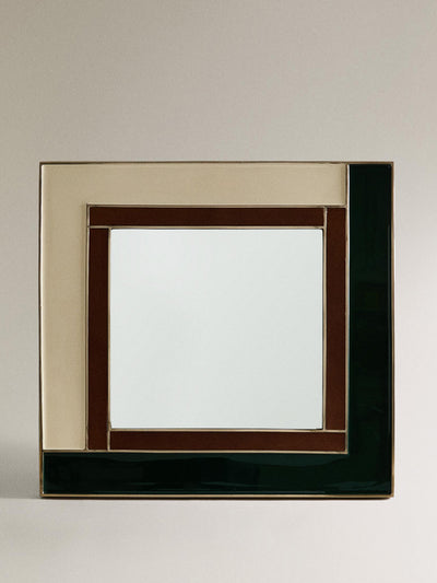 Zara Home x Collagerie Resin and wood wall mirror at Collagerie