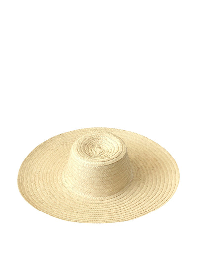 BrunnaCo Rianna palm straw hats in natural beige at Collagerie