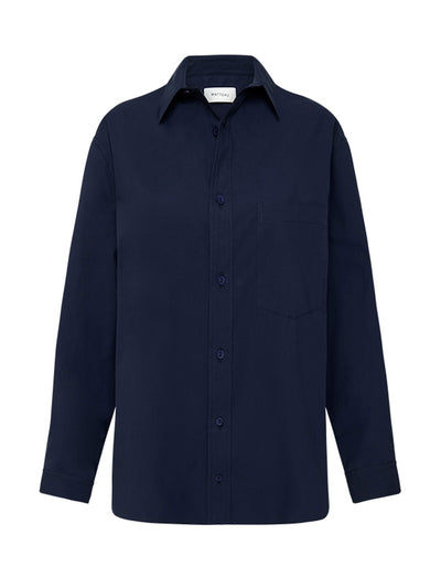 Matteau Navy relaxed shirt at Collagerie