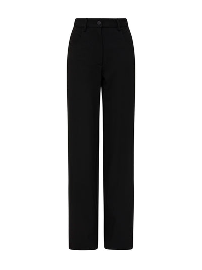 Matteau Black relaxed crepe pants at Collagerie