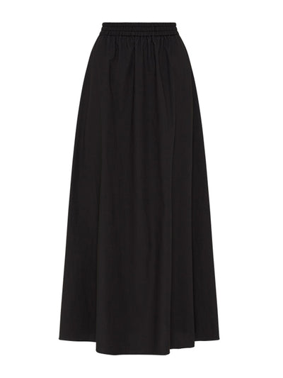 Matteau Black cotton relaxed everyday skirt at Collagerie