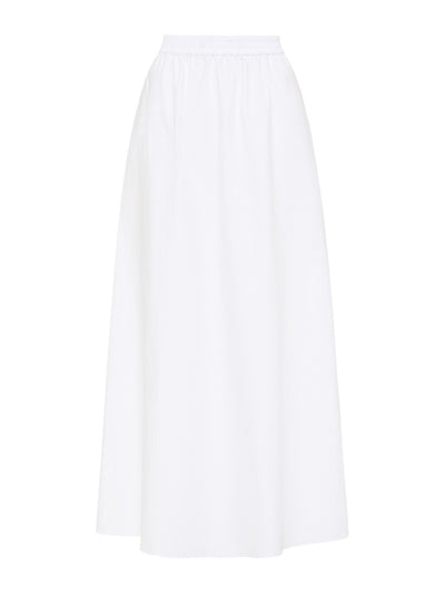 Matteau White cotton relaxed everyday skirt at Collagerie