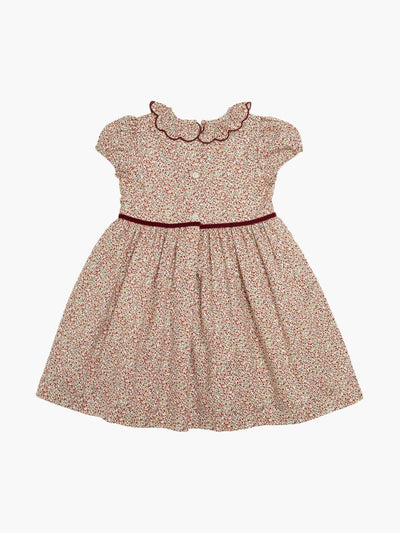 Amaia Red cherries scalloped Raisin dress at Collagerie