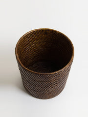 Rangoon rattan waste paper basket