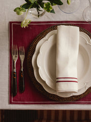 Burgundy Sophie classic two cord napkin