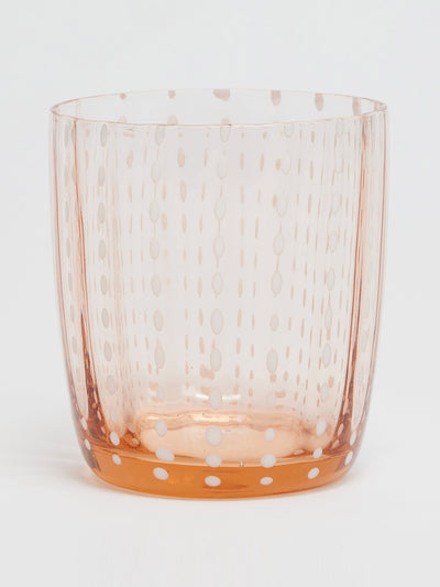 Maison Margaux Speckled Rose Pink water glasses, set of 4 at Collagerie