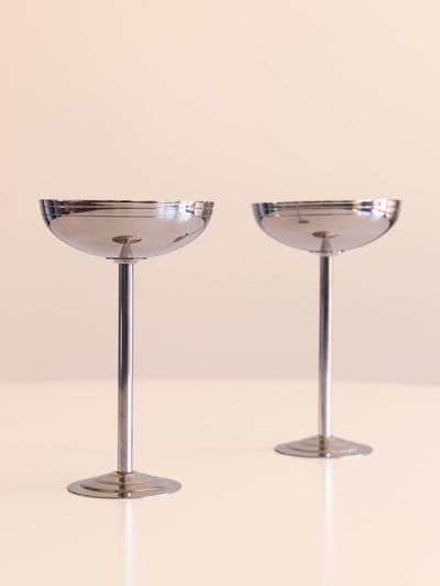 Valsa Home Stainless steel ice cream coupes, set of 2 at Collagerie