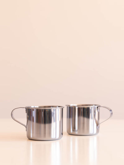 Valsa Home Stainless steel mugs, set of 2 at Collagerie