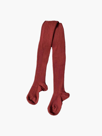 Amaia Marsala ribbed tights at Collagerie