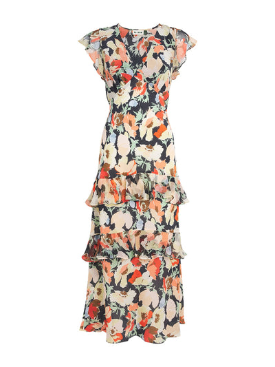 Rixo Silk meena midi dress at Collagerie