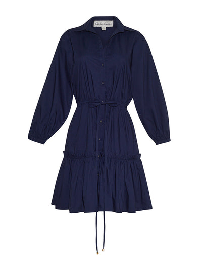 Cara Cara Evening blue cotton Robin dress at Collagerie