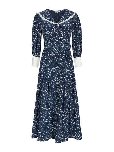 Beulah London Navy Romily polka dress at Collagerie