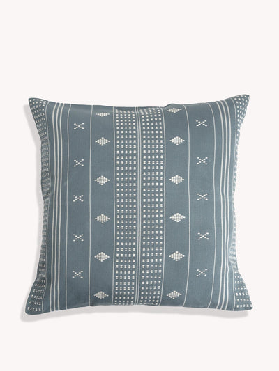 Routes Interiors Blue Emiliano handwoven cushion cover at Collagerie