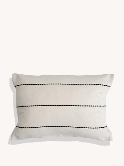 Routes Interiors White Ava cotton rectangle cushion cover at Collagerie