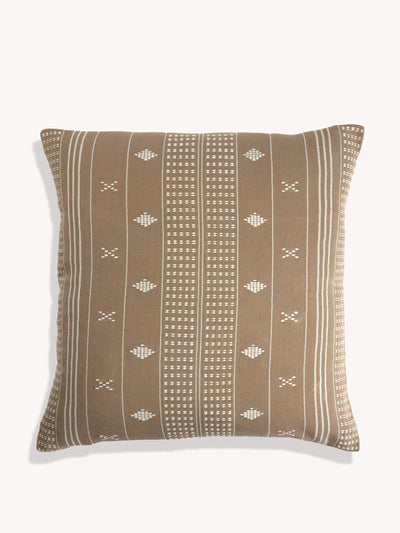 Routes Interiors Brown Emiliano handwoven cushion cover at Collagerie