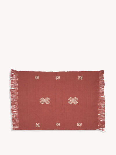 Routes Interiors Red Arrazola handwoven placemats, set of 2 at Collagerie