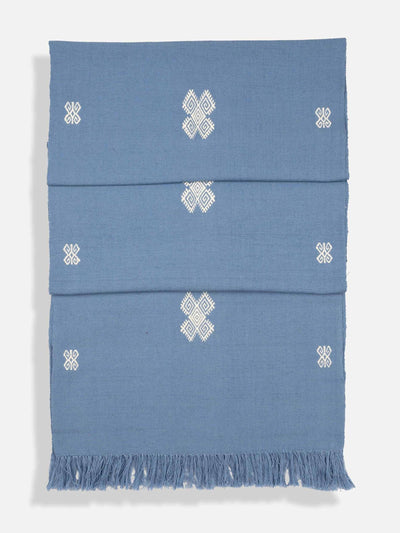 Routes Interiors Blue Arrazola handwoven runner at Collagerie