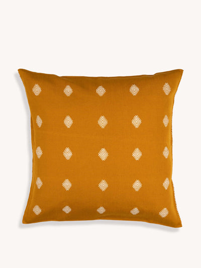 Routes Interiors Orange The Path Of The Sun handwoven cushion at Collagerie