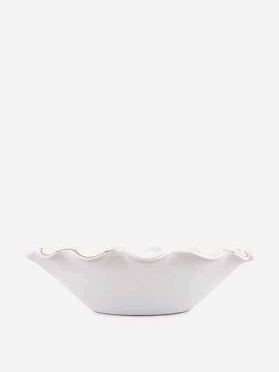 Rebecca Udall White ruffle ceramic bowl at Collagerie