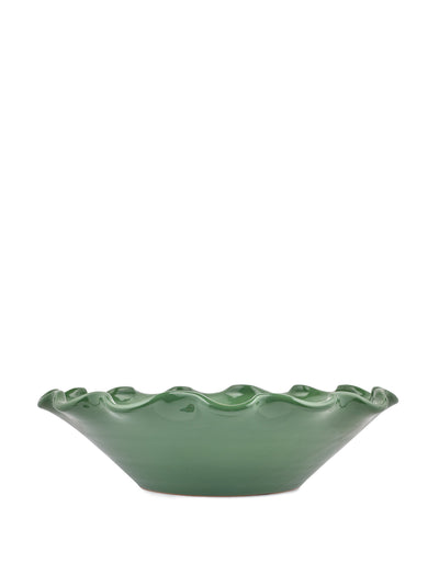 Rebecca Udall Green ruffle ceramic bowl at Collagerie