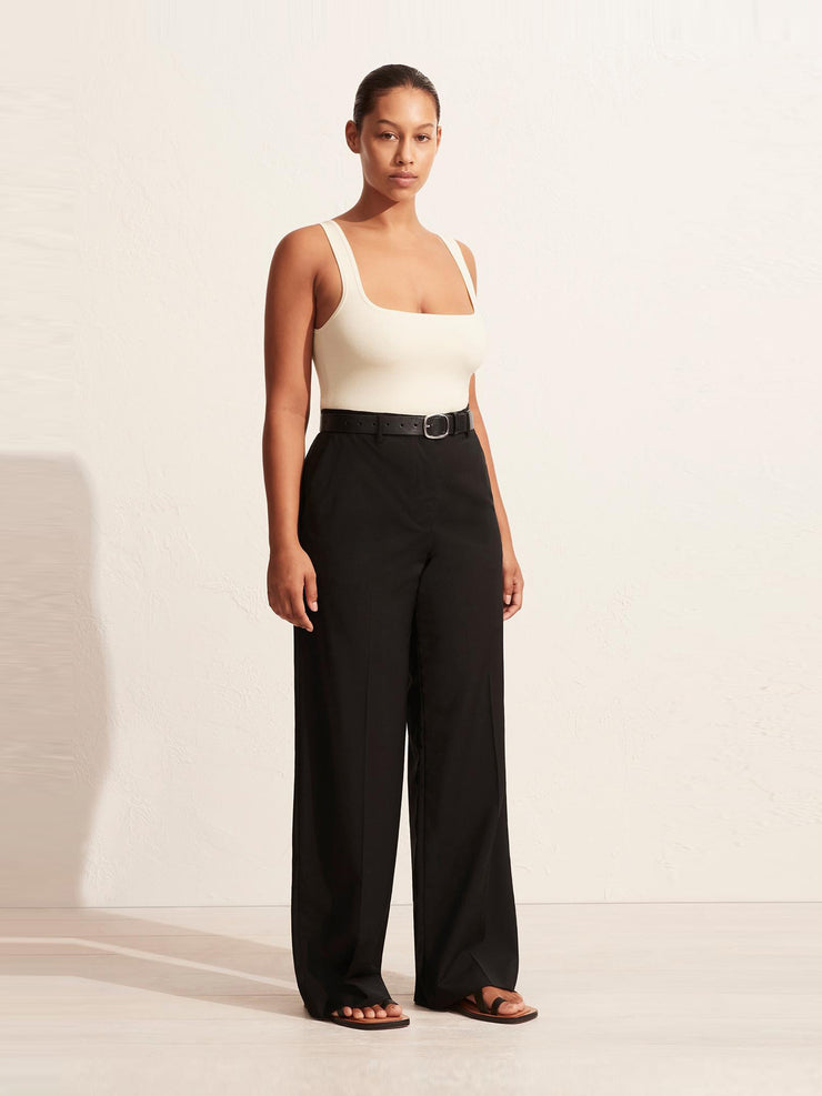 Black relaxed tailored trousers Womens Apparel - Pants Matteau    - Collagerie