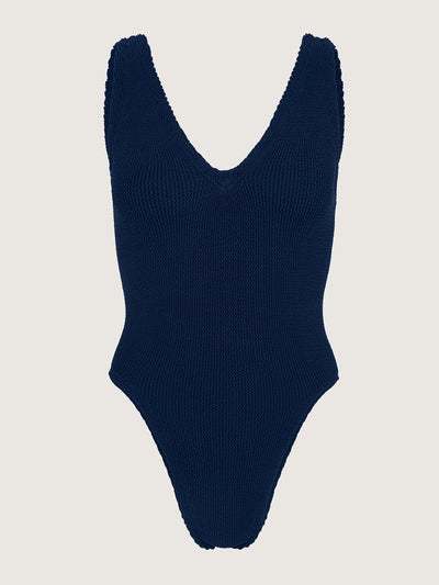 Hunza G Navy Sadie swimsuit at Collagerie