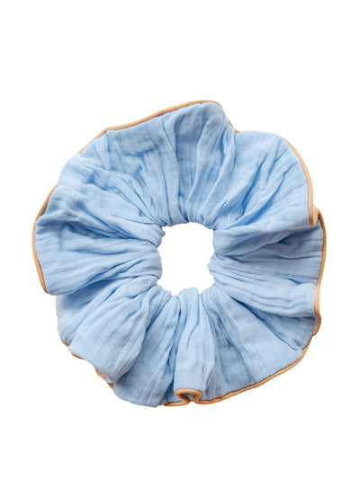 TBCo Blue cotton oversized scrunchie at Collagerie
