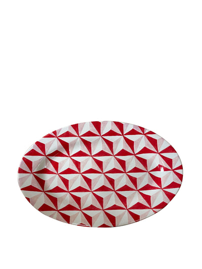 Silo Studio Starry eye platter, red and pink at Collagerie