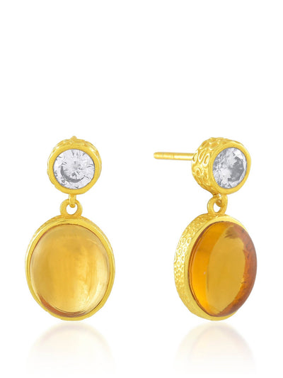 Shyla Jewellery Citrine Serena earrings at Collagerie