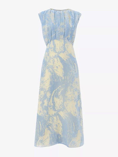 Whistles Devore swirl sleeveless velvet midi dress at Collagerie