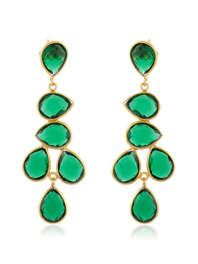 Shyla Jewellery Emerald Sheena earrings at Collagerie