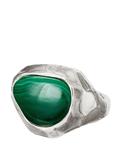 Alighieri The Mountain Rising malachite ring at Collagerie