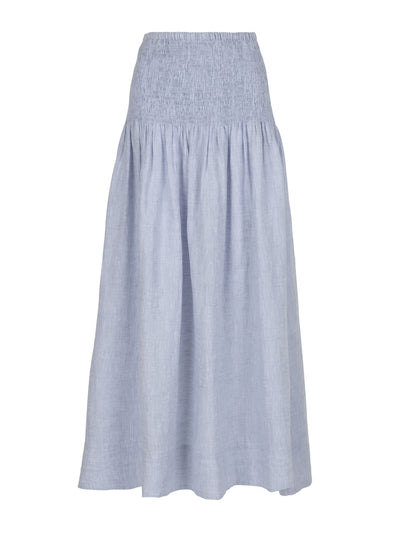 Mondo Corsini Sula sky linen skirt at Collagerie