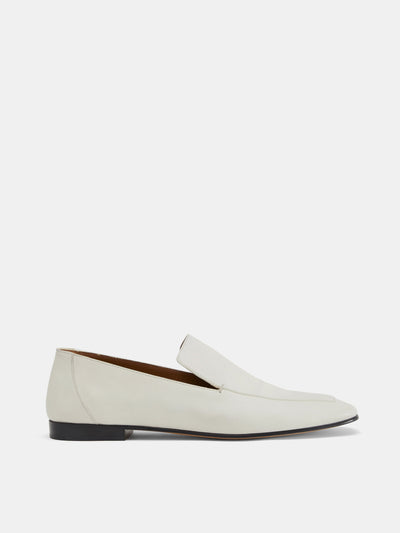Le Monde Beryl Ecru leather soft loafers at Collagerie