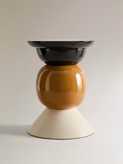 Zara Home x Collagerie Shiny and matte side table at Collagerie