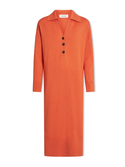 Cefinn Orange Eleanor wool knit dress at Collagerie