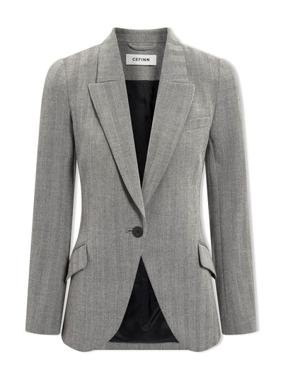 Cefinn Taupe Josephine blazer at Collagerie