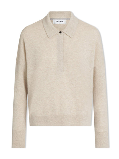 Cefinn Sand Kelly cashmere jumper at Collagerie