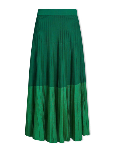 Cefinn Emerald green Colette contrast hem skirt at Collagerie