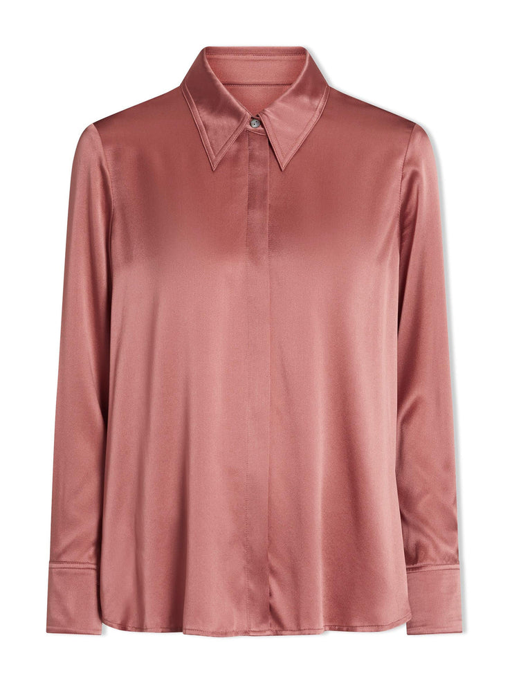 Blush Skyla silk satin shirt Shirt Cefinn    - Collagerie