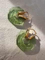 Soft green Sphinx earrings