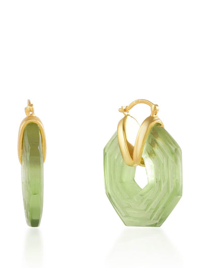 Shyla Jewellery Soft green Sphinx earrings at Collagerie